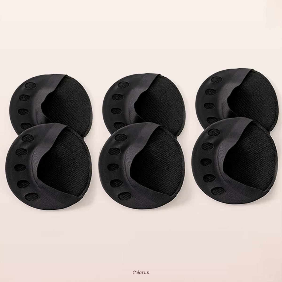 Almohadillas negras · 3 pares