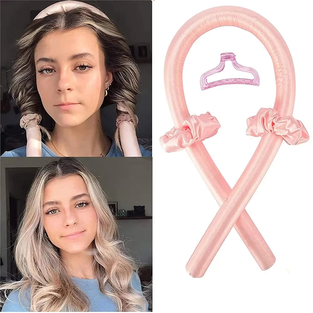 Transform Your Hair Overnight with Our Heatless Curling Rod Headband - Soft Silk Ribbon Rollers for Effortless Curls!
