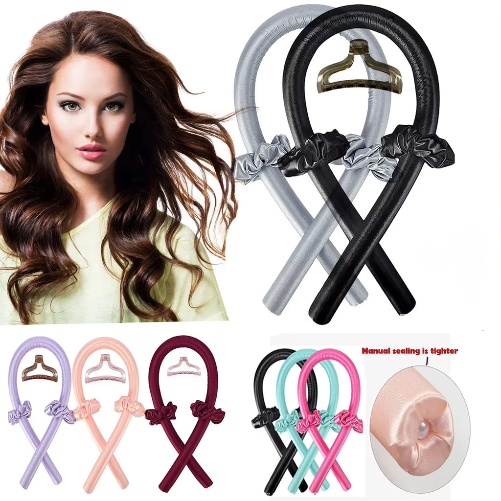 Transform Your Hair Overnight with Our Heatless Curling Rod Headband - Soft Silk Ribbon Rollers for Effortless Curls!