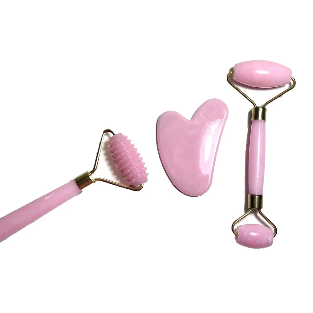 Revitalize Your Skin with Our 3-Piece Resin Roller and Gua Sha Set - Perfect for Facial and Body Massage!