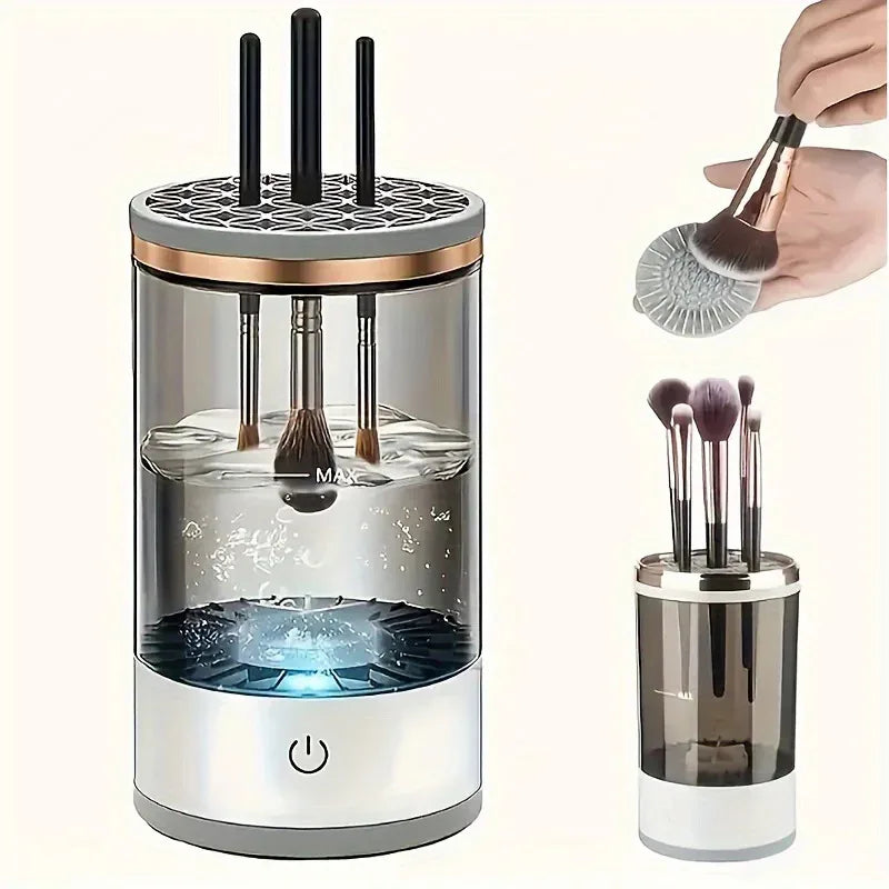 Revolutionary USB Powered Makeup Brush Cleaner & Dryer - Effortless, Odorless, and Battery-Free Beauty Essential!