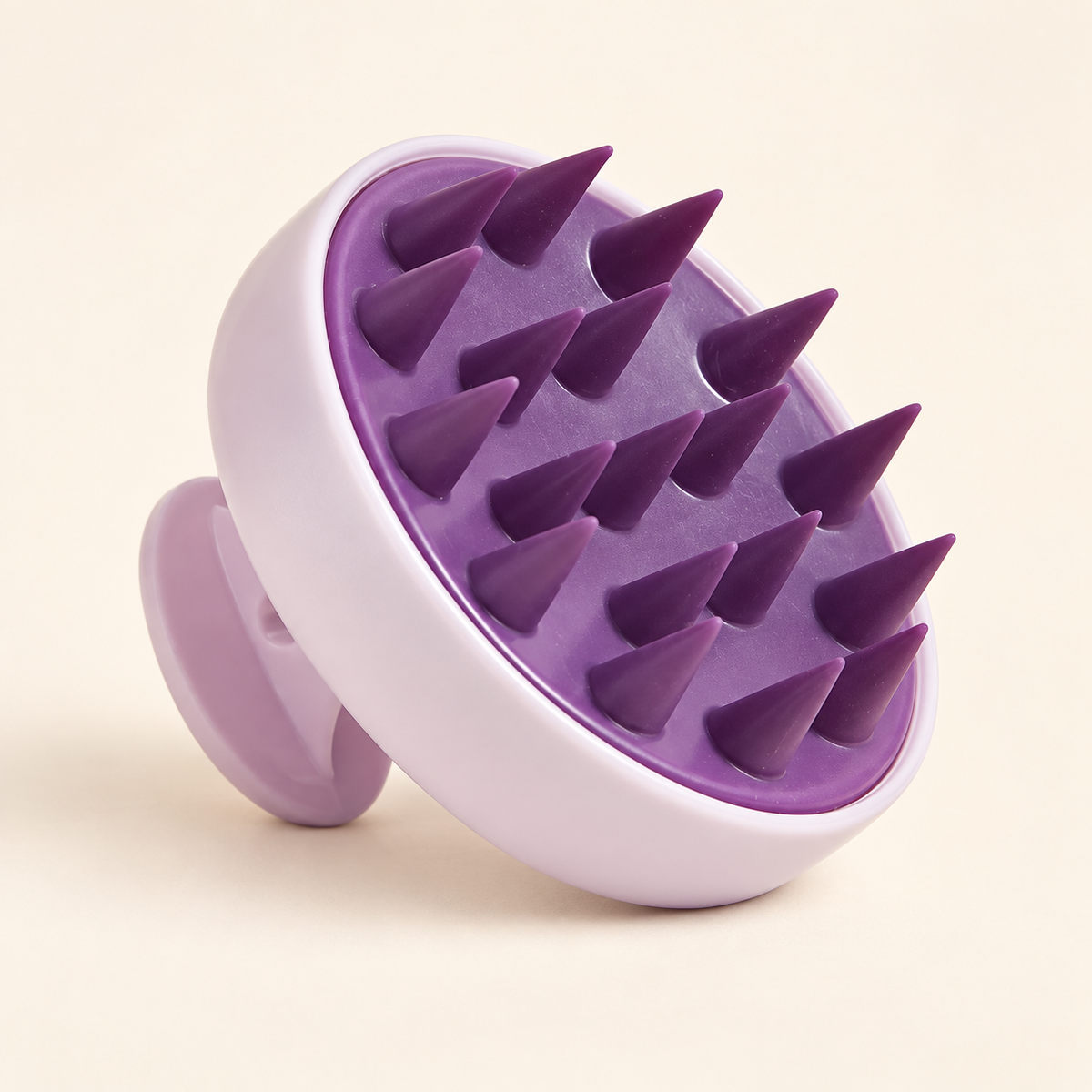 Cepillo masajeador de cuero cabelludo morado