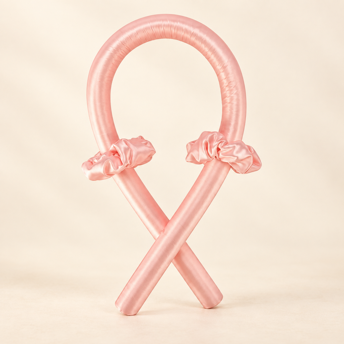 Rizador sin calor rosa anaranjado sin pinza