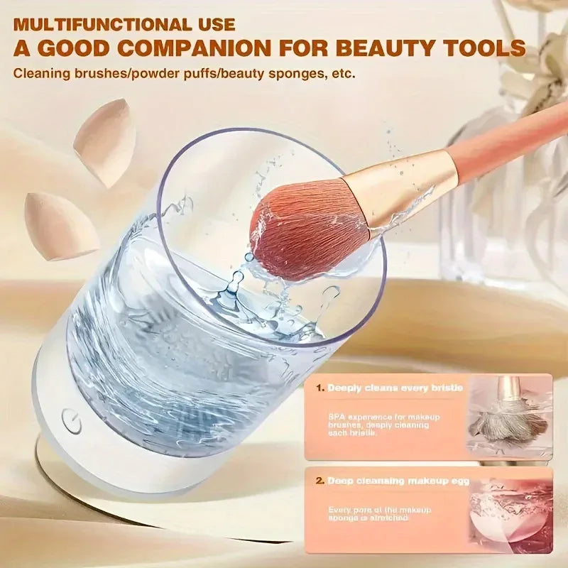 Revolutionary USB Powered Makeup Brush Cleaner & Dryer - Effortless, Odorless, and Battery-Free Beauty Essential!
